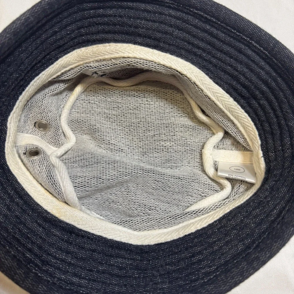 Harley-Davidson Baby Boys Bucket Hat Blue Heathered Jersey 12M Logo Patch